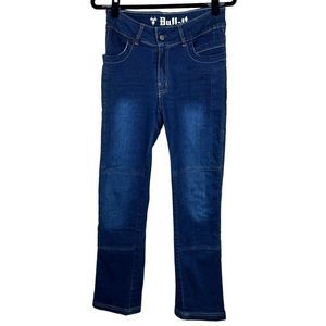 Bull It Motorcycle Armor Padded Blue Jeans 10 Long Moto Biker Denim Riding